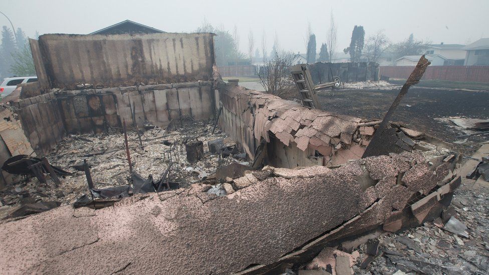 In pictures: Canada's devastating wildfire - BBC News