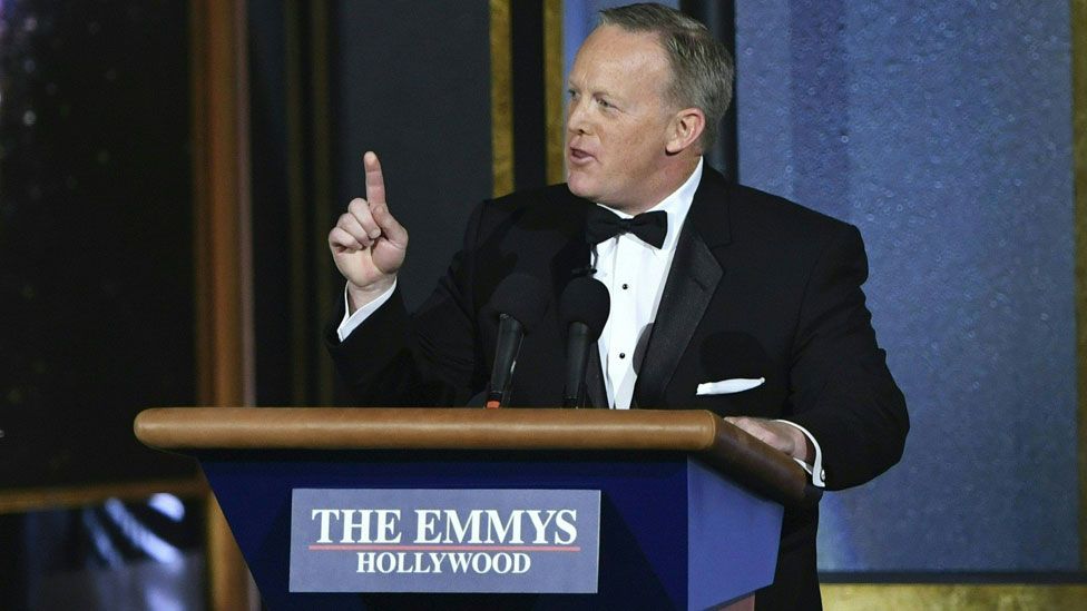 Sean Spicer at the Emmys