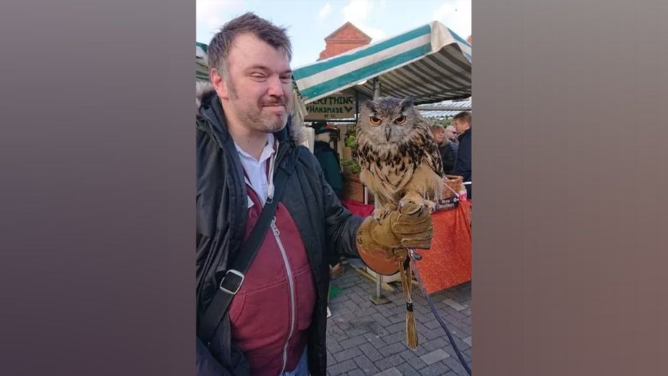 Martin Pridgeon with an owl