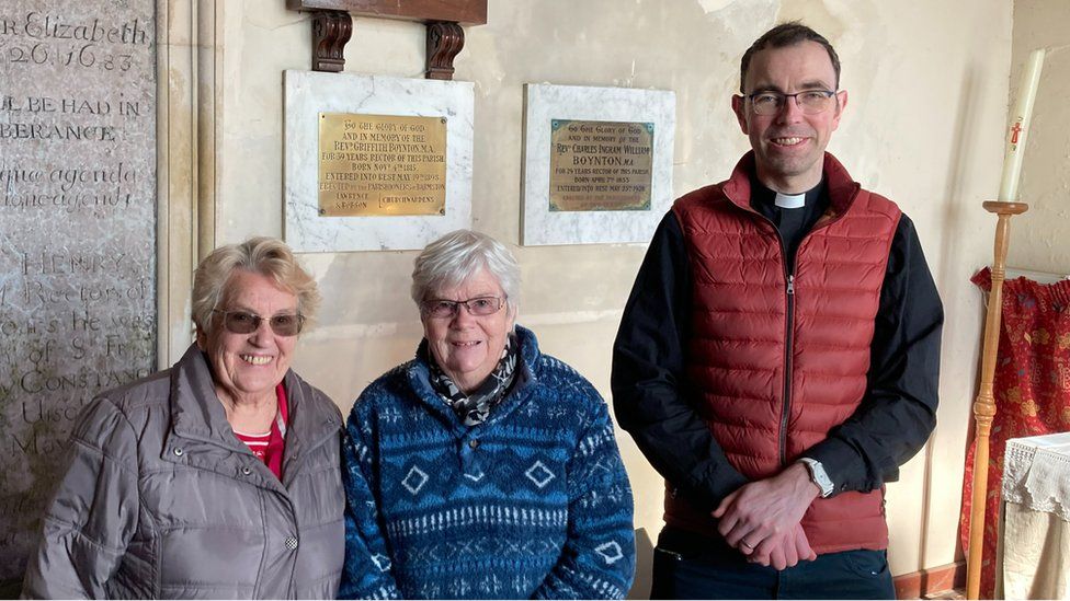 The Reverend Richard Townend, Joan Barnby and Margaret Marshall