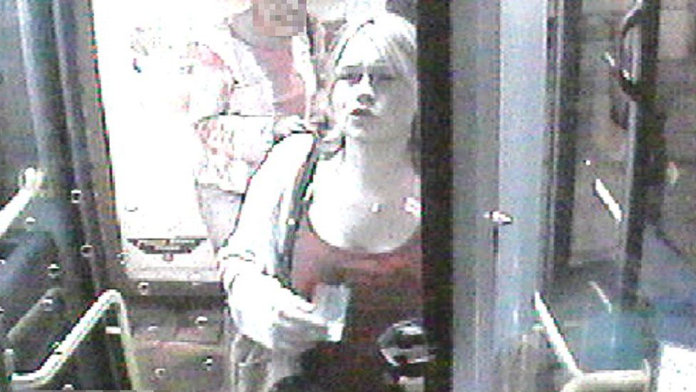 Amelie Delagrange boarding a bus in Twickenham on the night she was killed