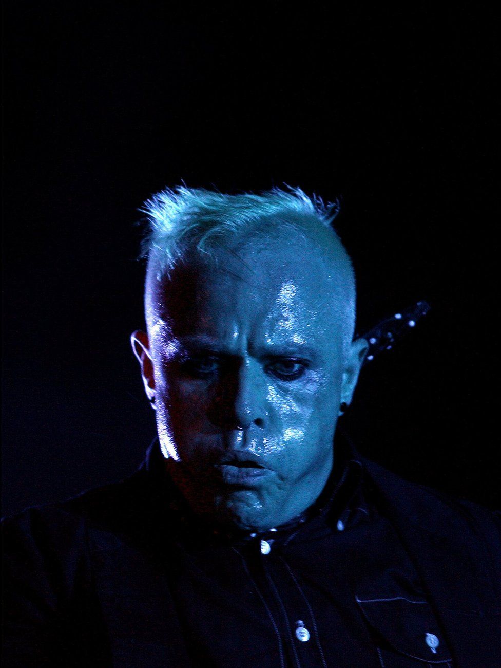 Keith Flint performs during the first day of the Isle of Wight Festival at Seaclose Park in Newport on the Isle of Wight June, 2006