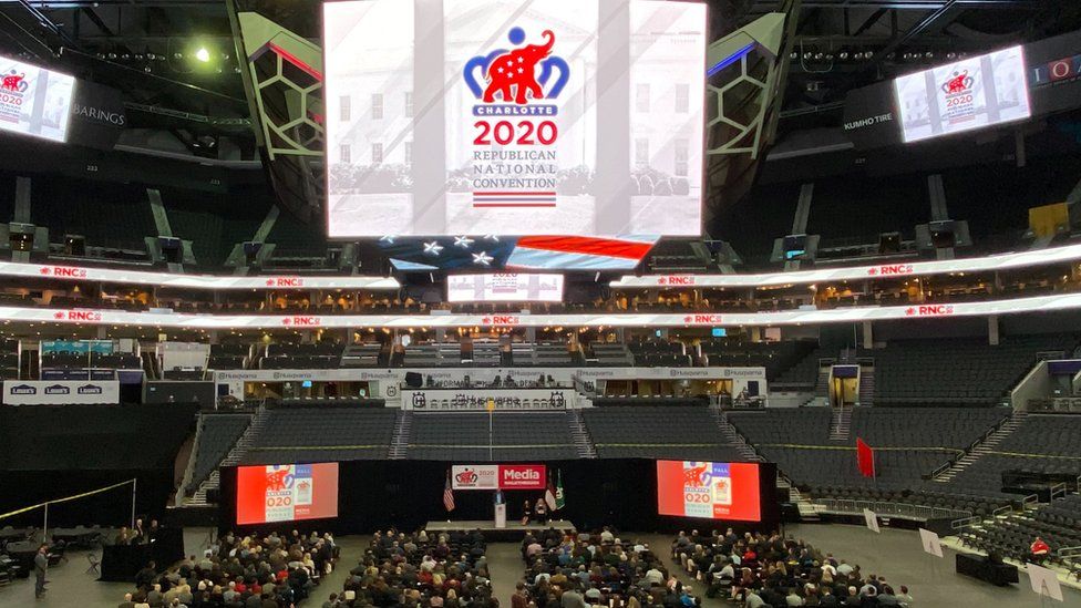 The Republican National Committee holds a media walkthrough for the 2020 Republican National Convention