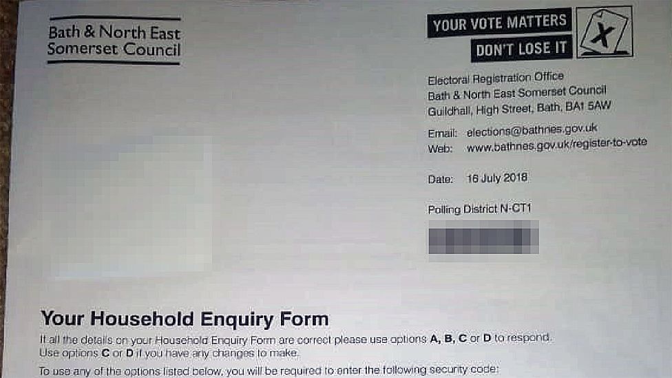 Household enquiry form