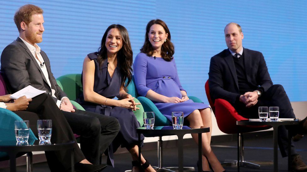 The couple take part in their first joint engagement with the Duke and Duchess of Cambridge at a Royal Foundation forum. Meghan shows her support for the £MeToo and Time's Up Campaigns during an on-stage Q&A.