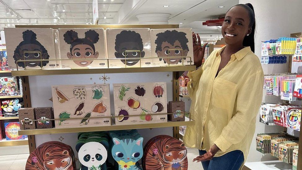 Desriee Asomuyide with her range of children's toys