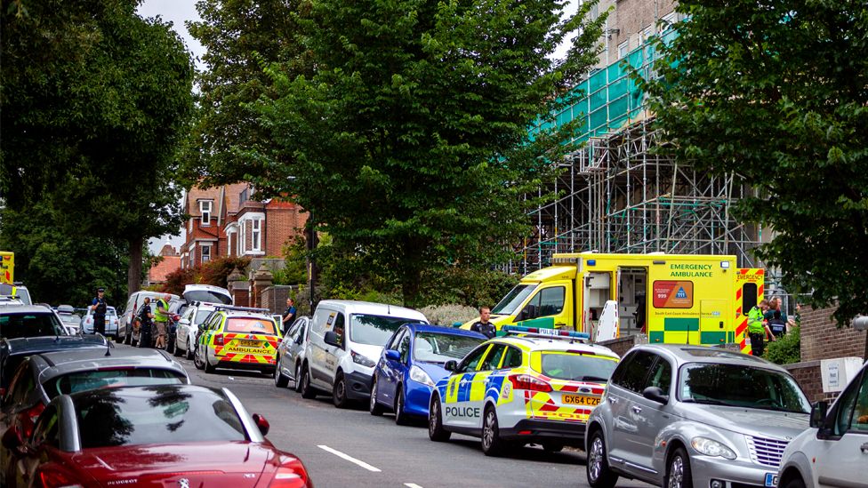 Workman killed in Eastbourne by 'falling heavy object' BBC News