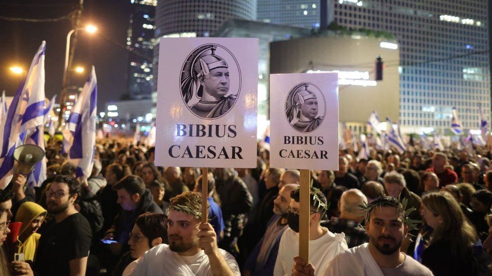 Anti-government protest in Tel Aviv, 21 Jan 23