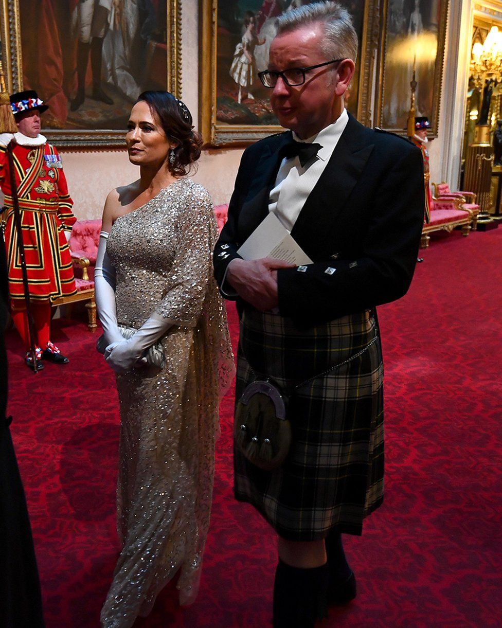 Michael Gove wearing a kilt for Trumps state dinner