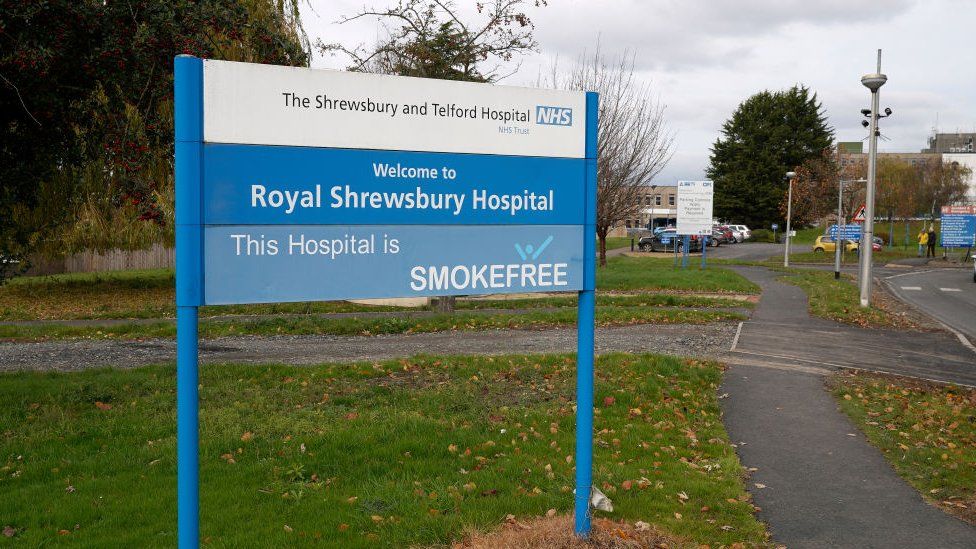 A general view of The Royal Shrewsbury Hospital on November 20, 2019 in Shrewsbury