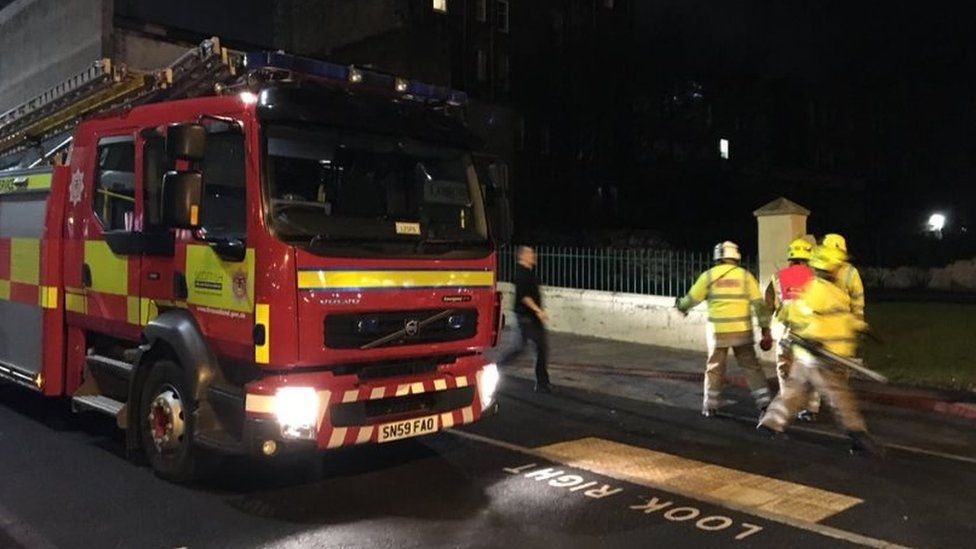 fire engines at scene
