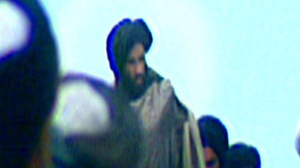 Mullah Mohammed Omar seen in video grab from 2001
