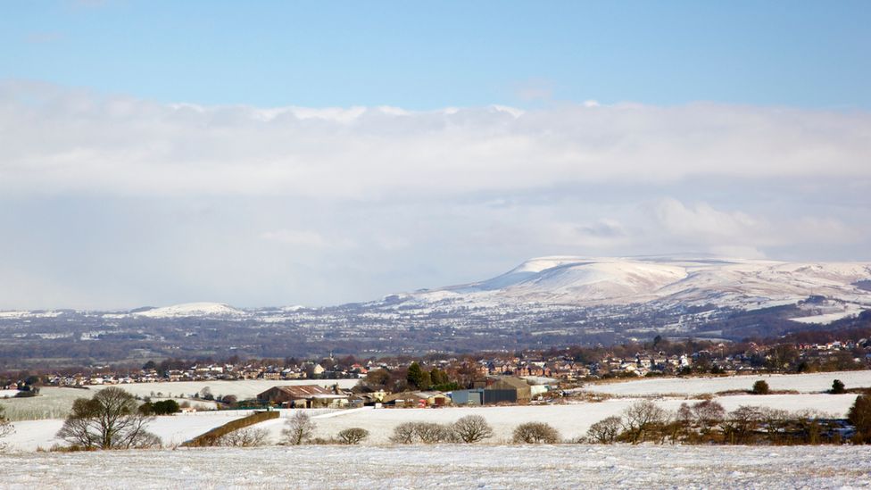 Pendle Hill in the snow