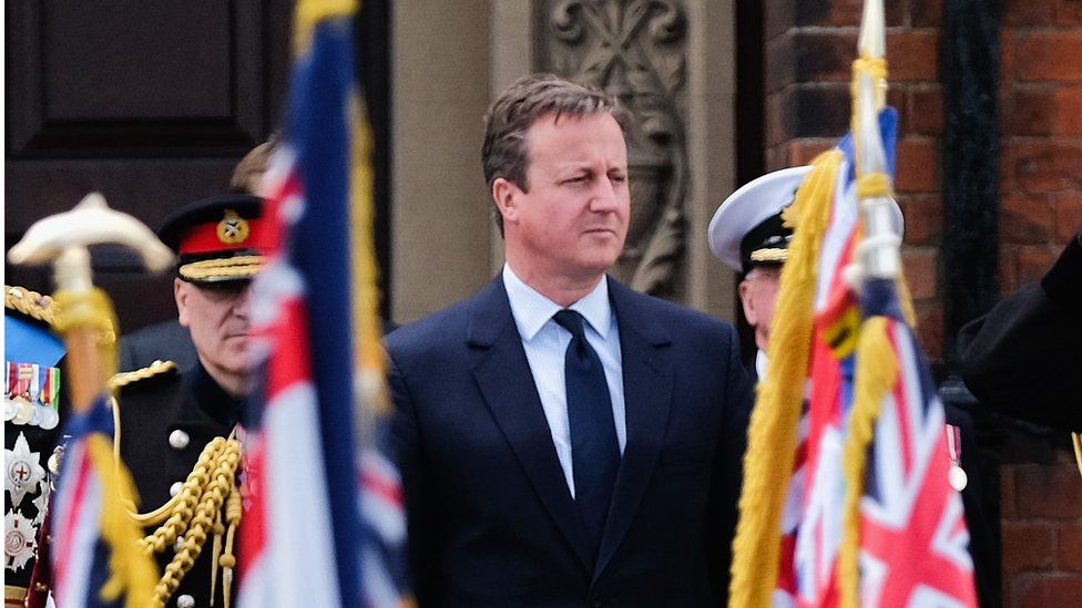 David Cameron at an Armed Forces Day parade