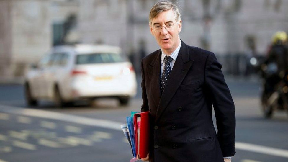 Jacob Rees-Mogg arrives at the Cabinet Office in Whitehall, London