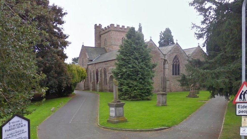 New Bells Blessed At St Peters Church In Bromyard Bbc News