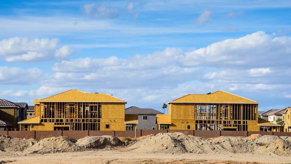 Homes under construction in Phoenix Arizona
