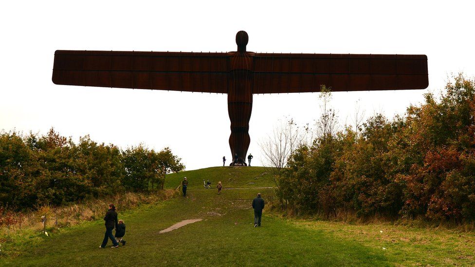 The Angel of the North in the North East