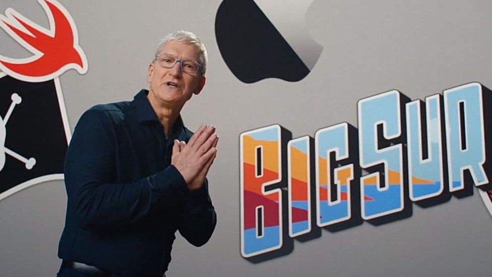 Tim Cook launched a new version of MacOS, Big Sur, along with announcing its own silicon chips