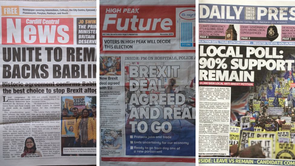 Three 'fake newspapers'