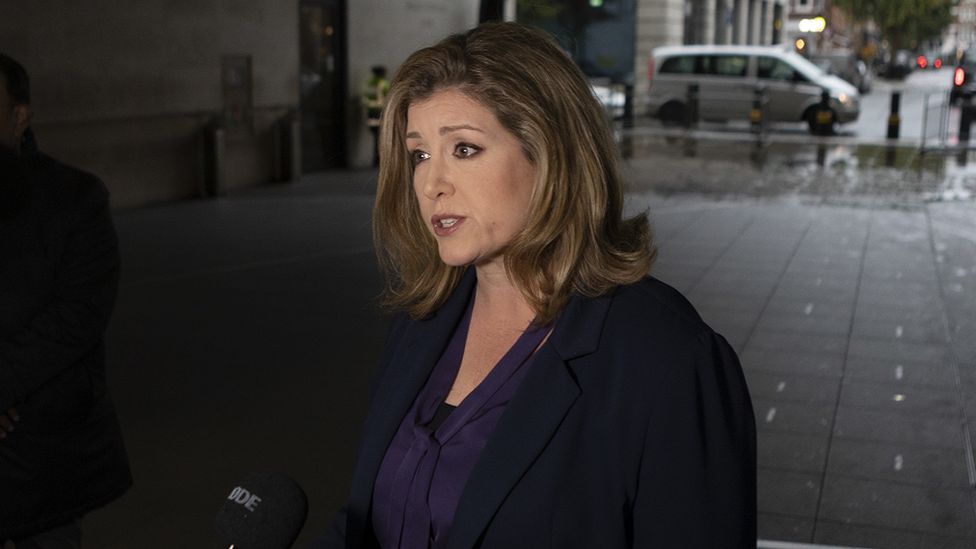 Penny Mordaunt in an interview outside the BBC on Sunday