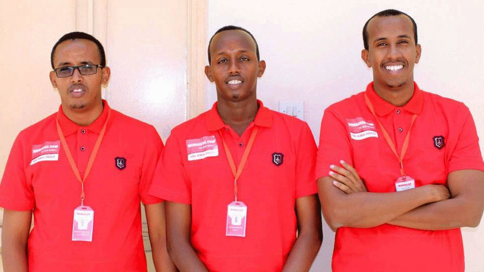 From left to right Abdiqani Ibrahim, Hamse Musa and Saed Mohamed