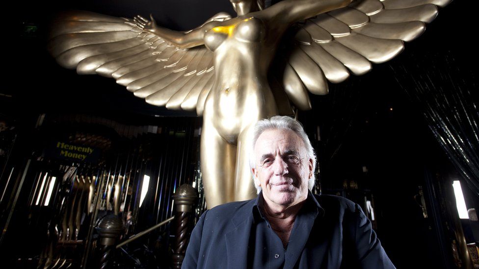 Peter Stringfellow at his Angels club in Soho, London