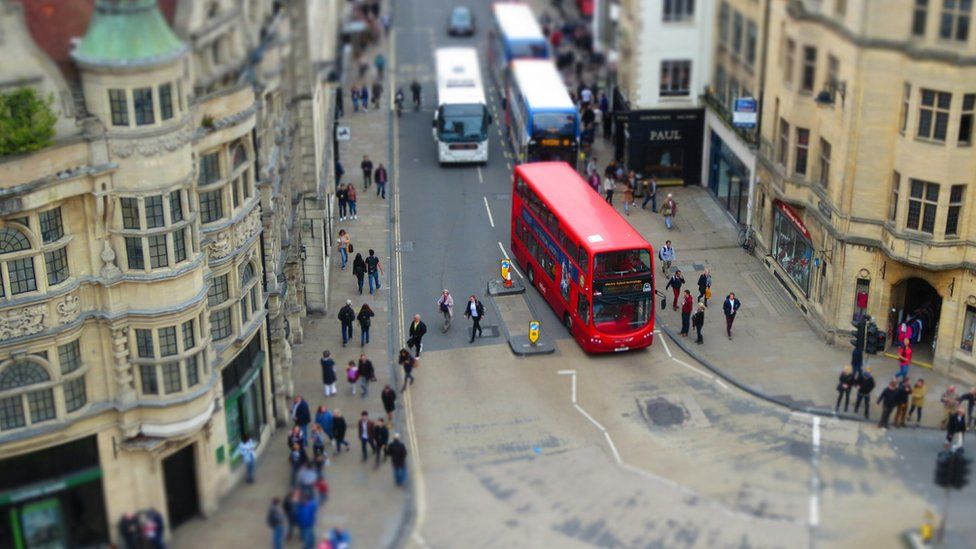 Oxford's High Street from Carfax Tower