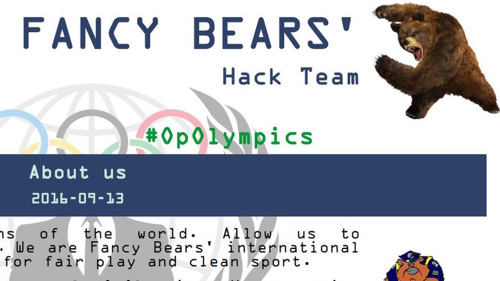 Screenshot - Fancy Bears website
