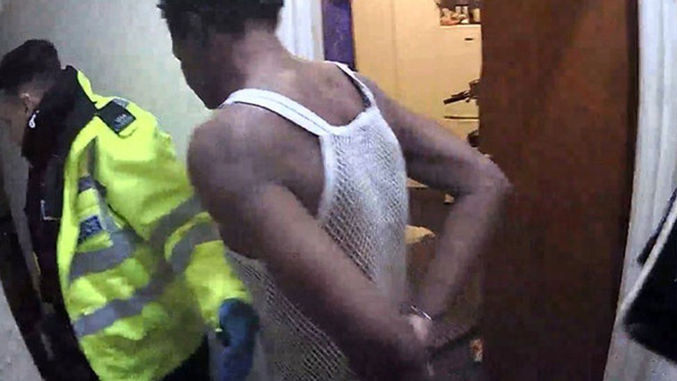 Yehya Mahdi being arrested