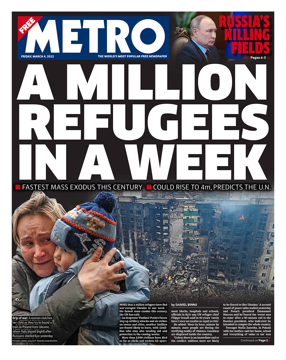 Metro front page 04/03/22