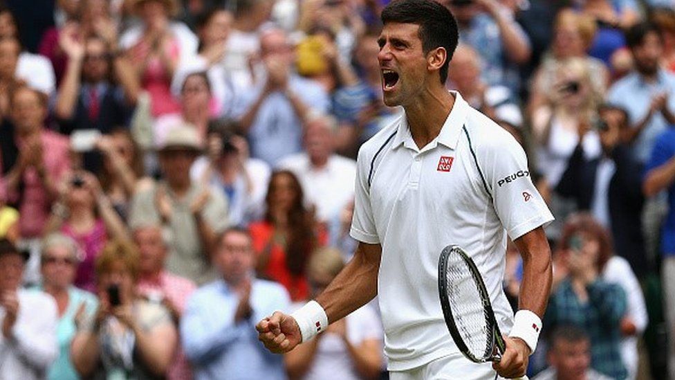 Novak Djokovic winning the 2015 Wimbledon Men's Final
