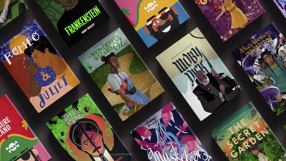 Diverse Editions book covers.