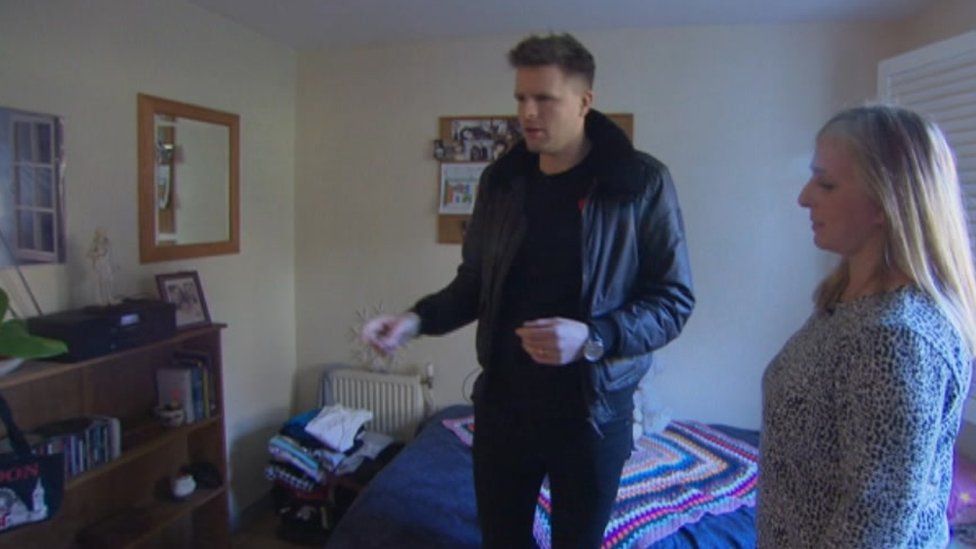 Jake Humphrey is shown around a hostel