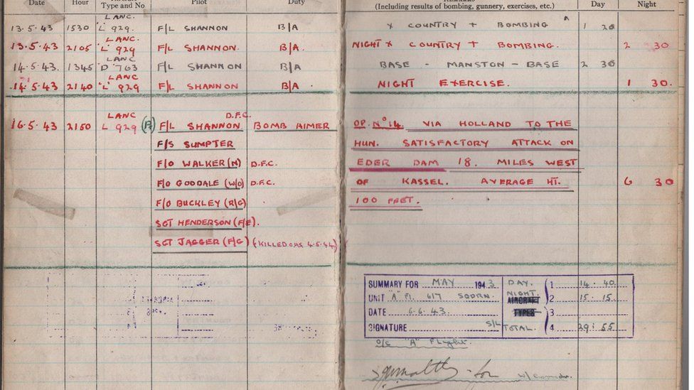 Dambusters logbook