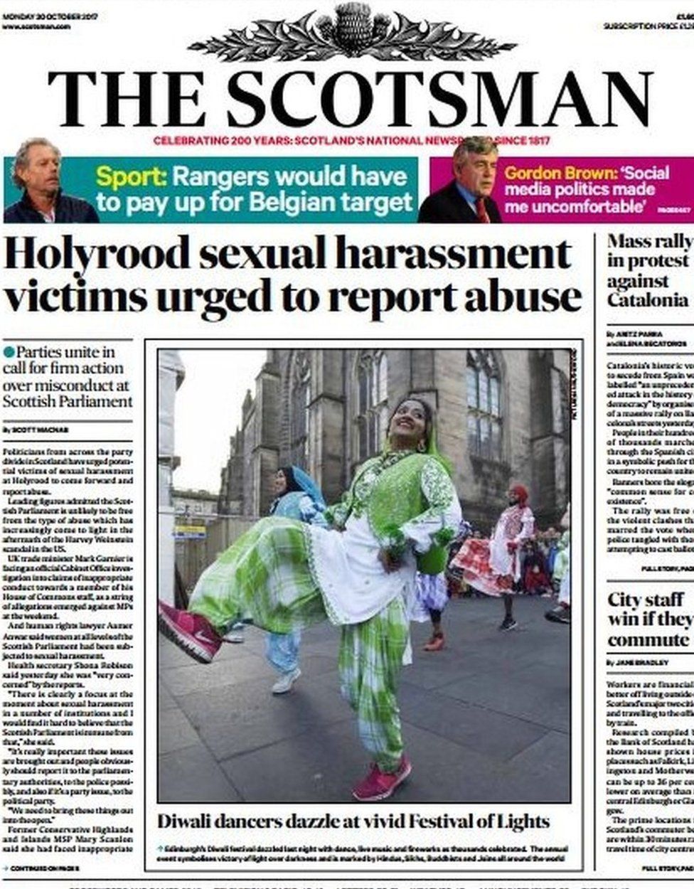 The papers: Sex pests at Westminster and Holyrood - BBC News