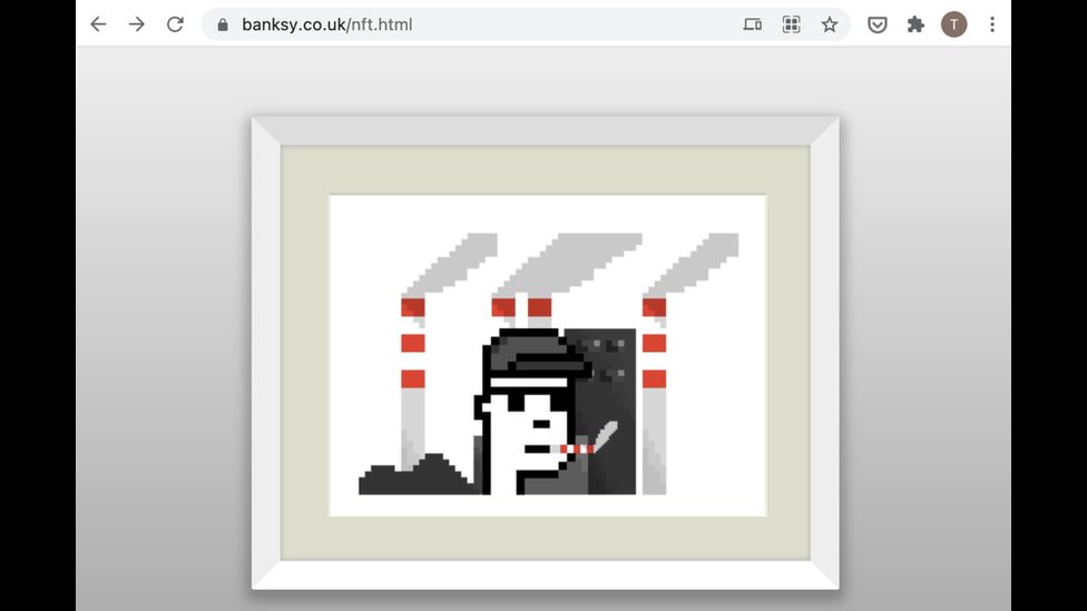 banksy fake NFT on his site