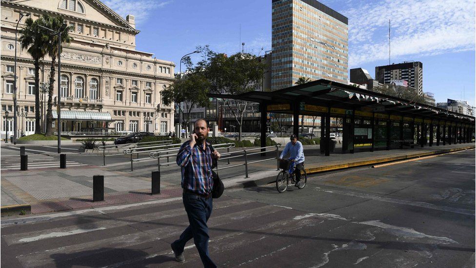 A 24 hour general strike on Tuesday in Argentina meant no public transport or taxis were running