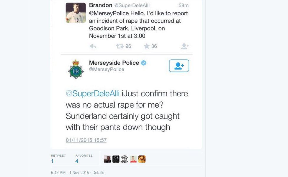 Merseyside Police tweet