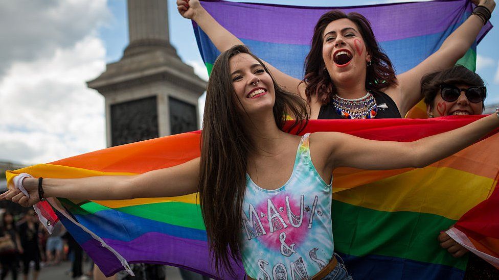 Women celebrate Pride in London