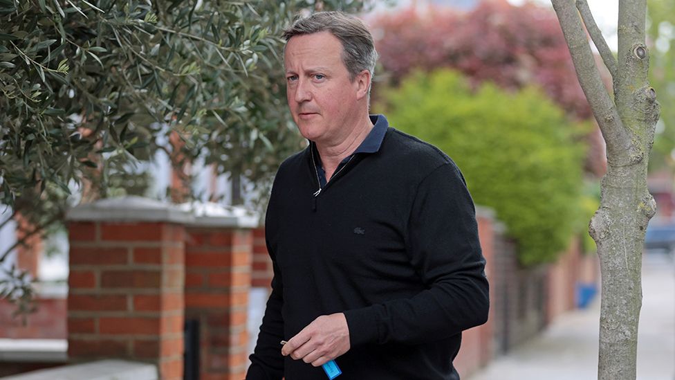 David Cameron outside his London home, 13 May 2021