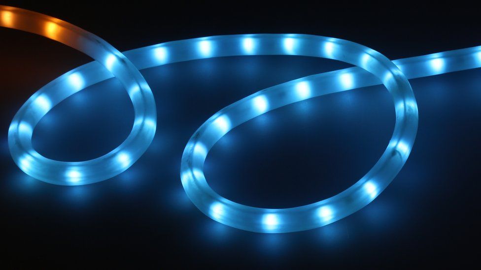 Blue LED lights