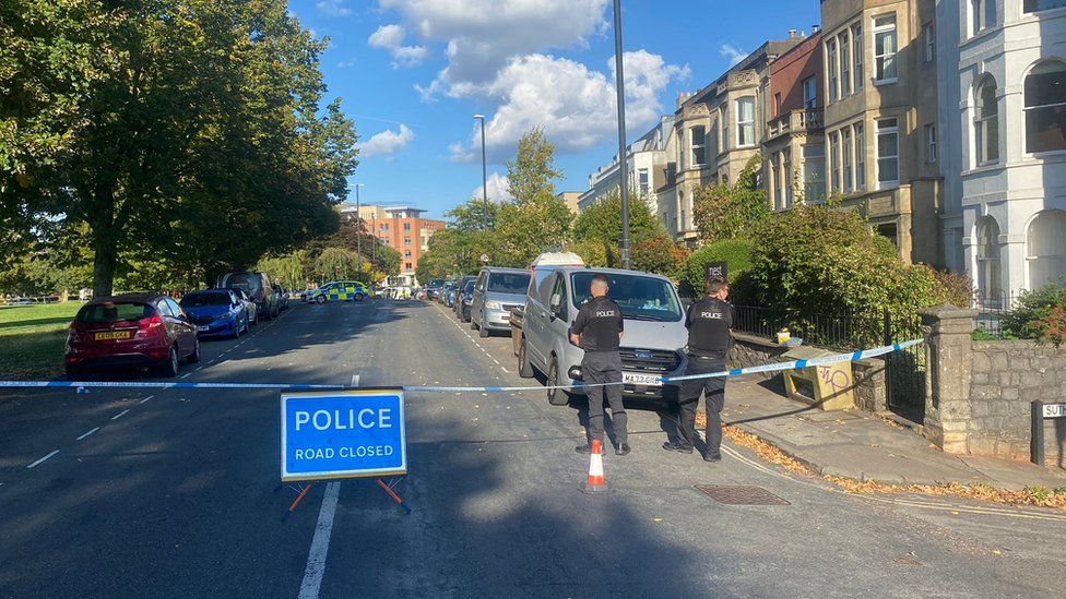 Police were called to the scene at around 13:30BST on Friday