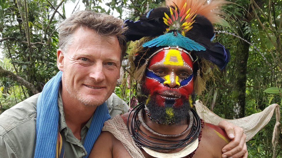 Benedict Allen in Papua New Guinea