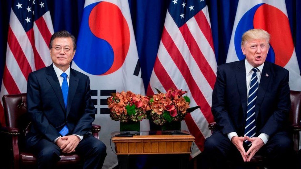 Trump meets South Korean President Moon Jae-in during UN meetings earlier this month