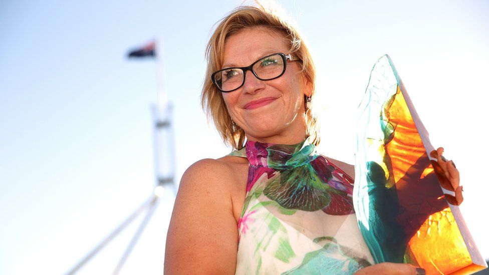 Australian of the Year Rosie Batty poses during the 2015 Australian of the Year Awards at Parliament House on January 25, 2015 in Canberra