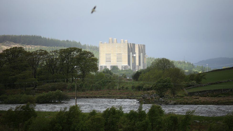 The decommissioned power station at Trawsfynydd