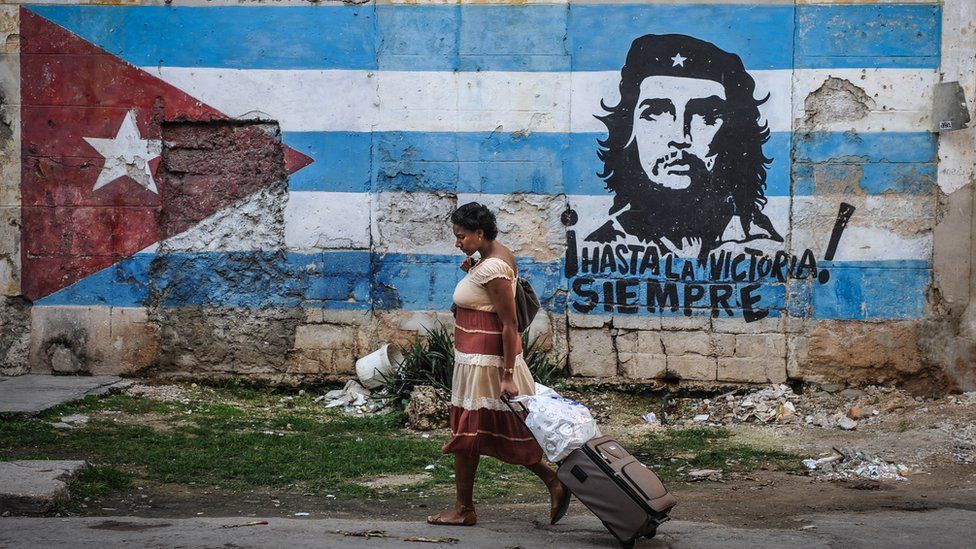 A mural of Che Guevara in Havana