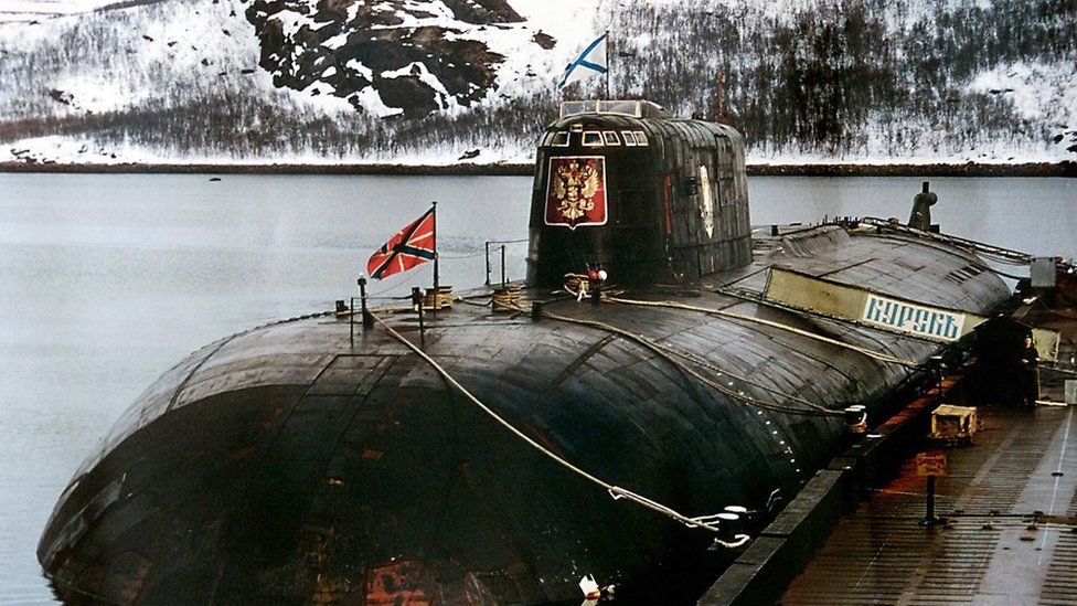 An undated file photo of the Kursk submarine