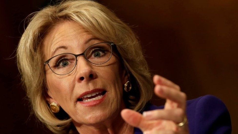 Education Nominee Betsy Devos Wins Senate Confirmation Vote Bbc News 8692